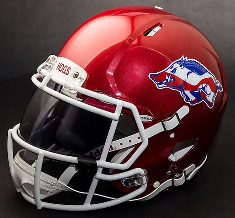 *CUSTOM* ARKANSAS RAZORBACKS Riddell SPEED Full Size Replica Football Helmet Cover
