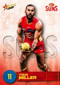 2021 GOLD COAST SUNS AFL Card TOUK MILLER Footy Stars - Picture 1 of 2