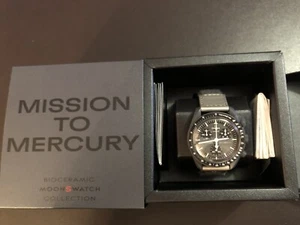 omega x swatch moonswatch mission to mercury SO33A100 New Unworn Dark Grey B&P - Picture 1 of 6