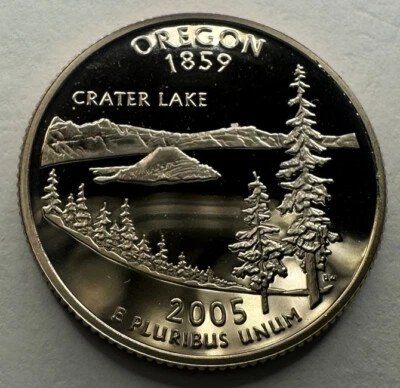 2005-S Oregon State Quarter 25cent PROOF Coin from US Mint Proof Set - Image 1 of 3