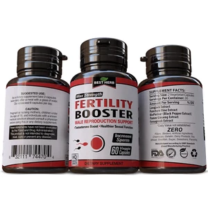 FERTILITY BOOSTER CONCEPTION AID MALE SUPPORT INCREASE SPERM MOTILITY VOLUME MEN - Picture 1 of 14