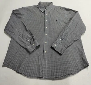 Polo Ralph Lauren Men's Marlowe Long Sleeve Soft Cotton Black Check Shirt XLarge - Picture 1 of 9