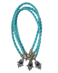 3er Set HAMSA Hand gegen BÖSES AUGE Armband Kordel HIMMEL Anhänger GLÜCK - Bild 1 von 10