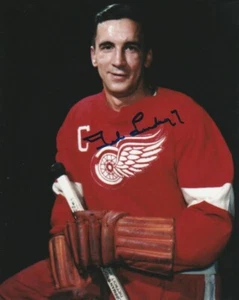 FOTO DE COLECCIÓN FIRMADA POR TED LINDSAY DETROIT RED WINGS 8x10 #1 HHOF ¡PRUEBA EXACTA! - Imagen 1 de 2