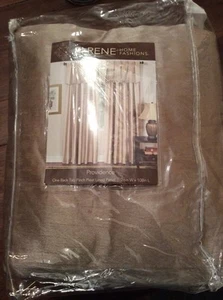 Elrene Providence 26" x 108" Panel TAUPE Back Tab Pinch Pleat Lined - Picture 1 of 1