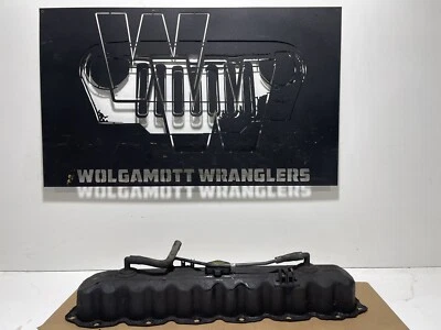 97-06 Jeep TJ Wrangler 4.0 Steel Engine Valve Cover 6 Cylinder OEM w/Cable Guide - Image 1 of 4