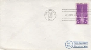 852 3c GOLDEN GATE EXPO - Uncacheted FDC - Picture 1 of 1
