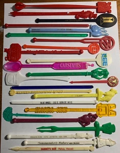 Süßes Set (25) Cocktail Rührstäbchen Rührstäbchen Getränk Bar SEHR ALT Posten #118 - Bild 1 von 1