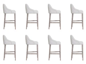 Completo 8x Silla Alta 8x Sillas Marco Madera Sillas Bar Taburetes Juegos - Imagen 1 de 12