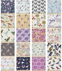 Ambesonne Bird Pattern Microfiber Fabric by The Yard for Arts and Crafts
