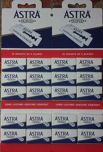 100 Astra Superior Stainless Double Edge Razor Blades - FAST Shipping - Picture 1 of 3