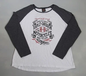 Camisa Harley Davidson para mujer raglán manga larga talla 3XL New Castle, PA nueva sin etiquetas - Imagen 1 de 6