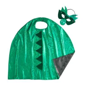 Mud Pie Boy's Halloween Green Dragon Cape and Mask Costume Size 3T and Up NEW - Picture 1 of 4