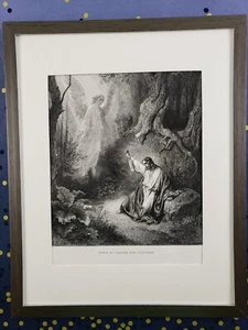 Gustave Doré Engraving Art | Ultra Rare 1st Ed. 1866 | Jesus in the Garden - Picture 1 of 12