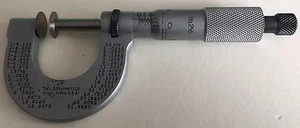 MICRÓMETRO DE DISCO STARRETT 256RL-1 0-1 PULGADAS .001 GRADOS, TOPE DE TRINQUETE, TUERCA - Imagen 1 de 1