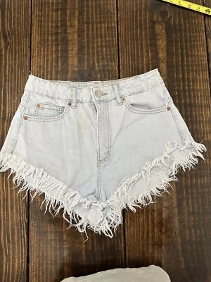 Mini Pantalones Cortos Denim GARAJE Resistente Destruido Descarado Sexy Rosa Talla 1 Foto 1 de 4