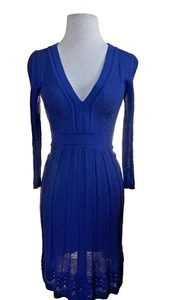 Kleid M Missoni Blau Chevron - Bild 1 von 10