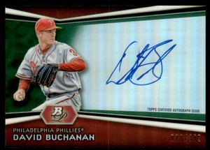 2012 Bowman Platinum Prospect Autographs Green Refractor #DBU David Buchanan/399