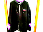 Metro By T-Mobile Men's 4XL Black Full Zip Hoodie Stripe Logo Sweatshirt Jacket