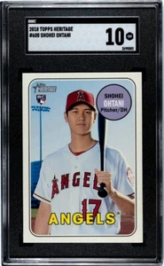 2018 Topps Heritage #600 Shohei Ohtani	 SGC 10 GEM MINT RC Dodgers Angels Rookie - Picture 1 of 2
