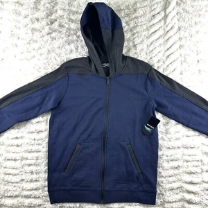 Felpa con cappuccio e zip intera Bauer Premium Fleece taglia XL blu hockey e grigio nuova con etichette - Foto 1 di 10