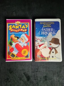 Santa's Misfit Pup & Father Christmas VHS Movies - Imagen 1 de 7
