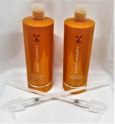 Xampu condicionador KERATHERAPY infundido com queratina COLOR PROTECT LITER DUO + BOMBAS! - Imagem 1 de 3