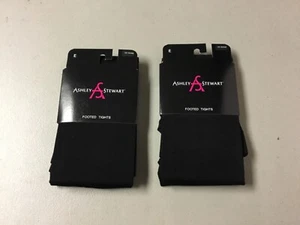 2) Neu mit Etikett Ashley Stewart blickdichte Basic-Strumpfhose Übergröße E 210 - 260 Pfund schwarz #189U - Bild 1 von 2