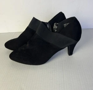 Karen Scott Womens Bryann Fabric Closed Toe Ankle Fashion Boots Black Size 10 M - Picture 1 of 7