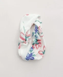 NEU Blumenmuster Twist Stirnband Haarband weiß Kopftuch - Bild 1 von 1