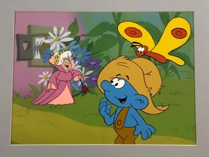 The Smurfs 2 Cels with Color Print Background Animation Production Cels - 1980’s - Picture 1 of 2
