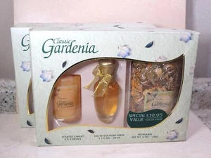 (2) Dana Classic Gardenia Scented Candle, Eau De Cologne Spray, Potpourri Boxed - Picture 1 of 2