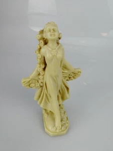 Sculpture Ancienne ,Jeune Femme aux Fleurs , H.15cm , Art Déco ... - Imagen 1 de 10