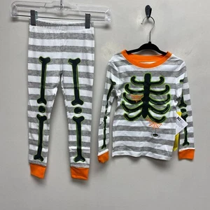 Celebrate Halloween Gray 2 Pcs Long Sleeve Cotton Tight Fit Pajama Pant Set 4 - Picture 1 of 9