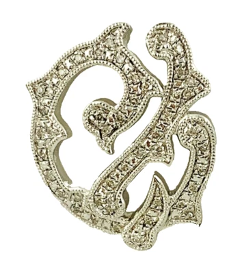 Colgante con remolino gótico de diamantes Olivia de 0,15 Tcw en plata de ley Foto 1 de 4