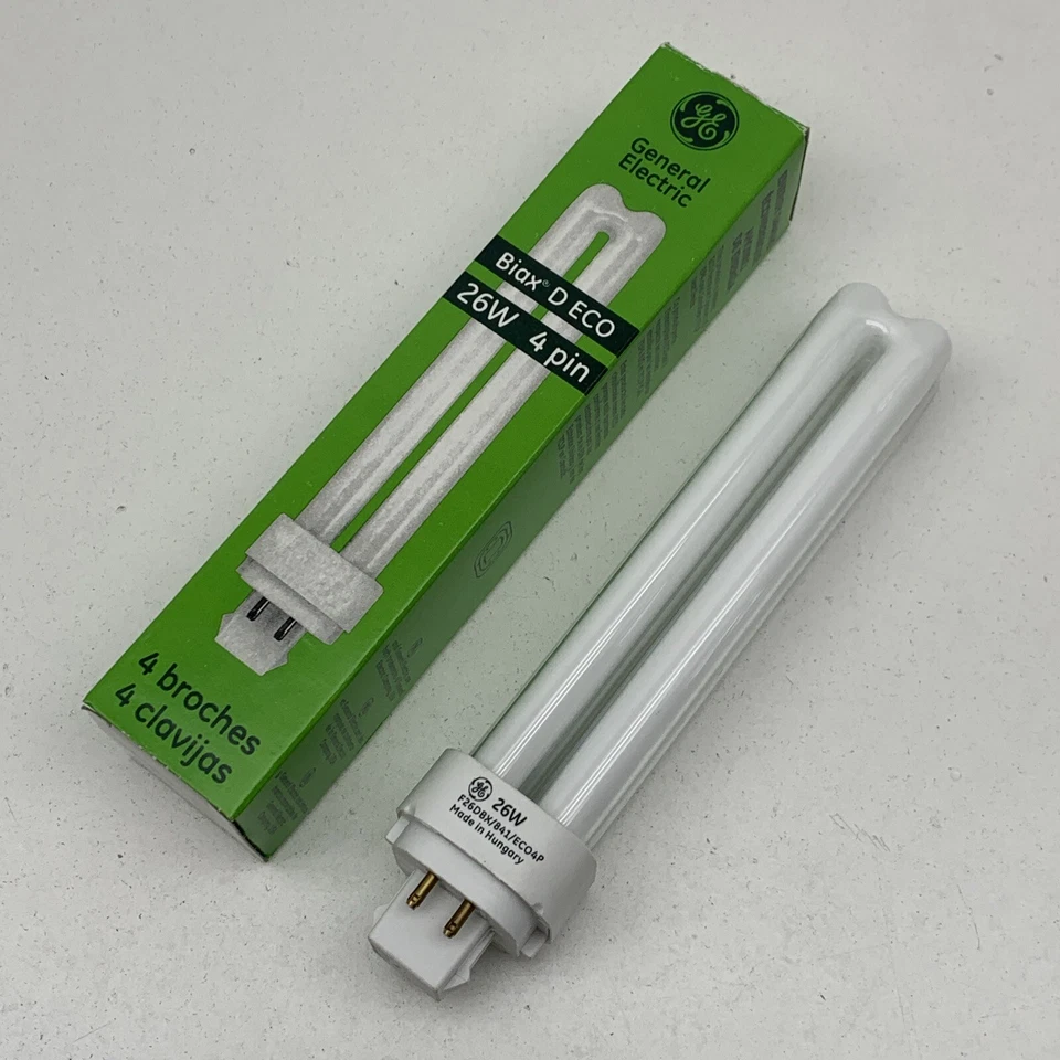 CFL Light Bulbs GE 97613 F26dbx/841/eco4p 26w 4 Pin G24q-3 Base 4100k 1 Case
