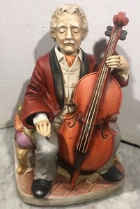 Waco Melody In Motion The Cellist Porcelain Animation Music (WORKING) Missing Bo - Picture 1 of 7