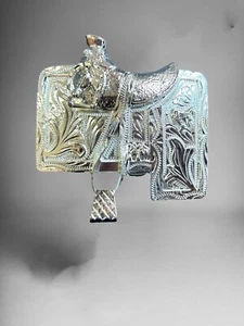 Horse Saddle Western Cowboy Style Belt Buckle  Hebilla Vaquera Fina De Montura - Picture 1 of 2