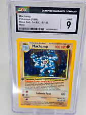 1999 CGC 9 MINT Machamp 8/102 1st Edition Base Set HOLO RARE Pokémon Card
