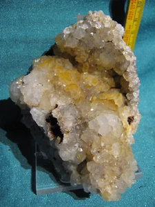 Mineralien Citrin Druse Quarz gelb Eisenoxid FeO Hohenlimburg Sauerland 12x9x7cm - Bild 1 von 8