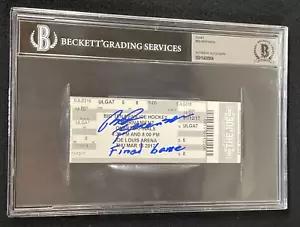 Boleto Beckett para el juego final de los Michigan Wolverines firmado e inscrito de Red Berenson - Imagen 1 de 2