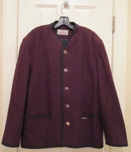 STEINBOCK Herren Tirol/Österreich Trachten Wolle Burgund Blazer JACKE 40R - Bild 1 von 8