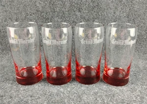 Set Of 4 Grand Marnier Liqueur Cocktail Glasses Tumbler Red Bottom - Picture 1 of 5