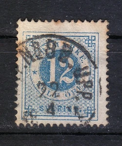 Sweden 1872 Mi 21A Sc 22 used Numeral of Value 12 Öre - Picture 1 of 2