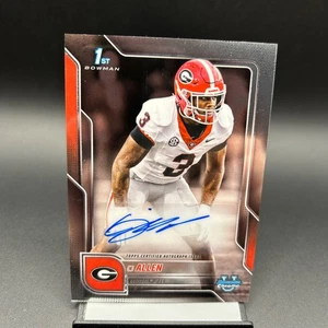 2025 Bowman Chrome U #BCA-CJA CJ Allen Chrome Auto Georgia Bulldogs - Picture 1 of 2