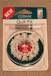 Lot of 2 COSMAR Quik Fit French White 96 Nail Tips Total - Picture 1 of 1