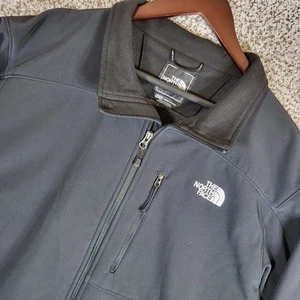 The North Face Mens XL Softshell Jacket Full Zip Black Lightweight Outdoor Coat - Picture 1 of 12