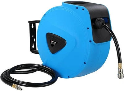 Avvolgitubo Aria Compressa Con Tubo 20 Mt Attacco 1/4" Fissaggio a Parete Muro S - Immagine 1 di 4