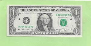 1974 ..UNCIRC 1 $ D 3944 0587 B .... 1974 1 $ D-B NICE NOTE FRN - Bild 1 von 2