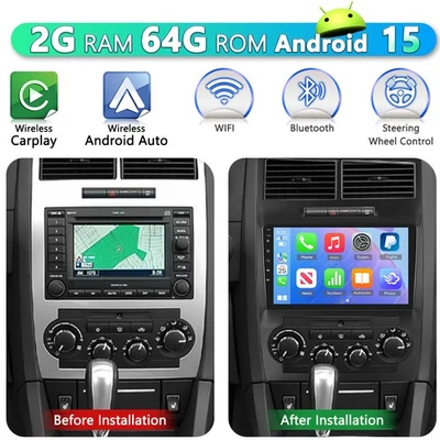 64G para Dodge Charger Magnum 2005-2007 Android 15 Carplay coche estéreo radio GPS Foto 1 de 4